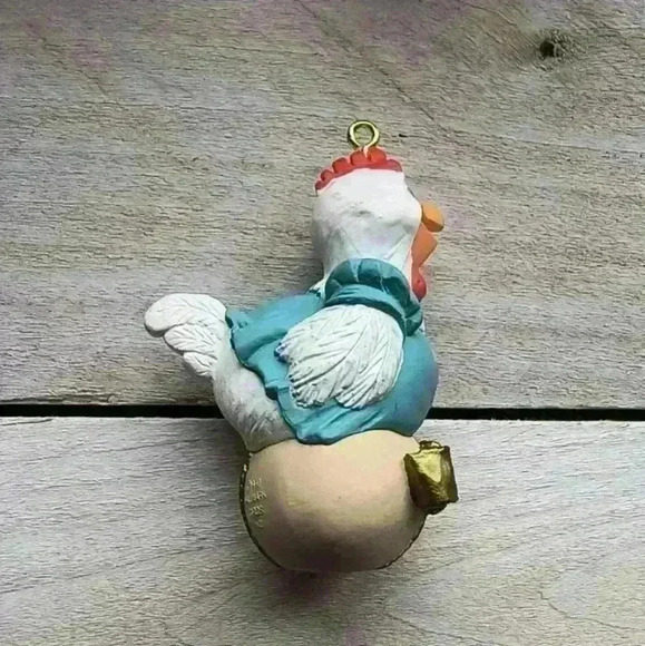 Mom & Dad To Be Hallmark Keepsake Ornament Set Hen Chicken Parents 1992 - Picture 3 of 7